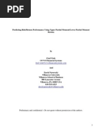 Predicting Risk-Return Performance Using UPM-LPM Metrics