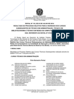 118 Edital Resultado Processo Seletivo EAD