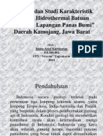 Studi Karakteristik Ubahan Hidrothermal Batuan Reservoar Lapangan Panasbumi