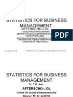 Statistics For Business Management: Afterscho Ol