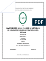 Proceso de Licitacion en Honduras