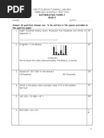 Mathematics Paper 2 Year 5 Answer All Questions - Answer Are To Be Written in The Spaces Provided On The Question Paper