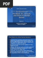 The Elliptic Arc, Azimuth, and Chord of A Normal Section