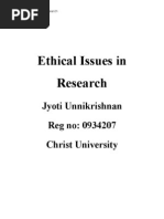 Ethical Issues in Research Specific)