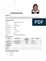 Curriculum Vitae: Objective