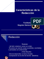 Caracteristicas de La Redaccion