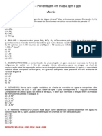 Aulas 4 e 5 - Porcentagem em Massa PPM e PPB