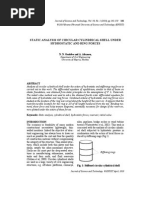 Static Analysis of Circular Cylindrical Shell Under Hydrostatic and Ring Forces