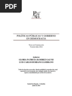 Avance Del Libro Políticas Públicas y Gobierno en Democracia