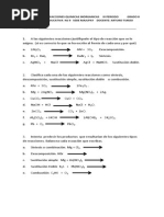 Taller Tipos de Reacciones Quimicas Grado 8