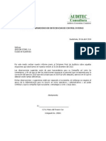 Observaciones de Deficiencias de Control Interno Por Area Auditada