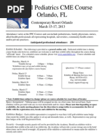 Practical Pediatrics CME Course Orlando, FL: Contemporary Resort Orlando March 15-17, 2013