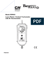 Model RPM10 Laser Photo / Contact Tachometer With IR Thermometer