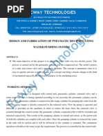 Design and Fabrication of Pneumatic Reciprocating Water Pumping System