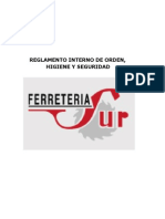 Reglamento Interno Ferreteria