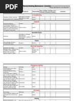 Building Maintenance Checklist