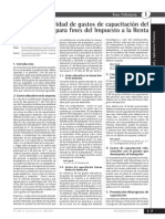 Gastos de Capacitacion Del Personal para El Impuesto A La Renta