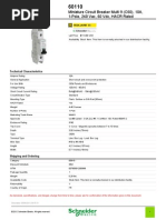 Miniature Circuit Breaker Multi 9 (C60), 10A, 1-Pole, 240 Vac, 60 VDC, HACR Rated