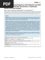 Incident HIV During Pregnancy and Postpartum and Risk of Mother-to-Child HIV Transmission: A Systematic Review and Meta-Analysis