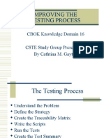 Domain 16 - Improving The Testing Process