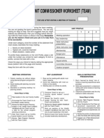 Unit Commissioner Worksheet