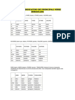 Presente Indicativo Dei Principali Verbi Irregolari.