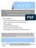 ADHD Workshop Flyer