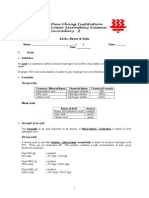 Acid Base Salt Notes