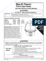 MaxETherm Manual Sta Rite Gas Heater