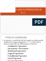 Operators and Expressions in C++