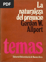 Allport Gordon - La Naturaleza Del Prejuicio - EUDEBA - 1971