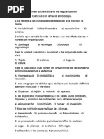 Examen Extraordinario de Ciencias 1 Biologia Nivel Secundaria