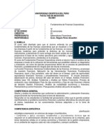 Silabo de Fundamantos de Finanzas Corporativas Ucp