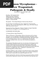 Common Mycoplasmas