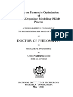 Study On Parametric Optimization of Fused Deposition Modelling (FDM) Process