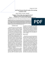 An Empirical Model That Measures Brand Loyalty of Fast-Moving Consumer Goods