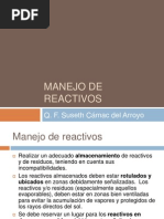 Manejo de Reactivos