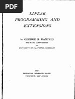 Dantzig - Linear Programming and Extensions