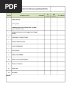 Check List Galvanising