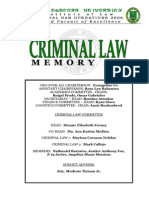 FEU - Criminal Law Memory Aid