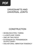 Driveshafts and Universal Joints