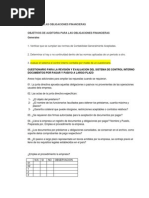 Auditoria Obligaciones Financieras