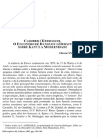 CASSIRER - HEIDEGGER. Debate Davos, Kant e A Modernidade (Artigo 23p) PDF