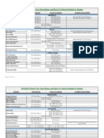 Open House and Back To School Night Schedule 2014-15