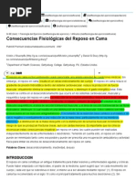 Consecuencias Fisiológicas Del Reposo en Cama - Fisiología Del Ejercicio - G-SE