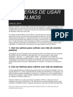 8 Maneras de Usar Los Salmos