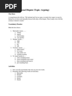 Lesson 6 - Rational Dispute (Topic: Arguing) : The Story