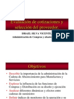 Evaluación de Cotizaciones y de Proveedor ISV