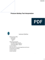 Pressure Buildup Test Interpretation: Lecture Outline