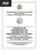 Proyecto de Equipamiento de Laboratorio de Mantenimiento Electrico de Fases 1,2,3,4,5,6 Revision 2